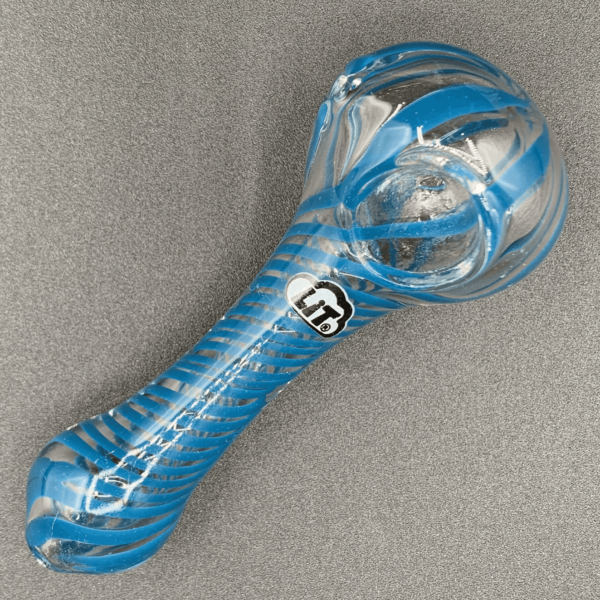 Blue 4" Lit Glass Pipe