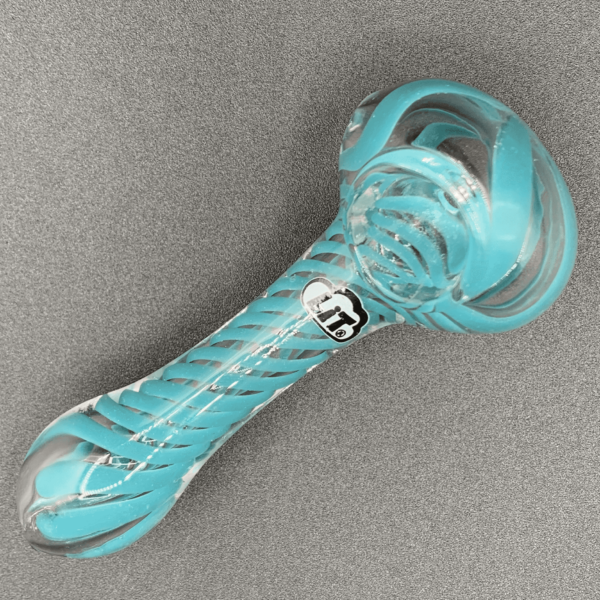 Green 4" Lit Glass Pipe