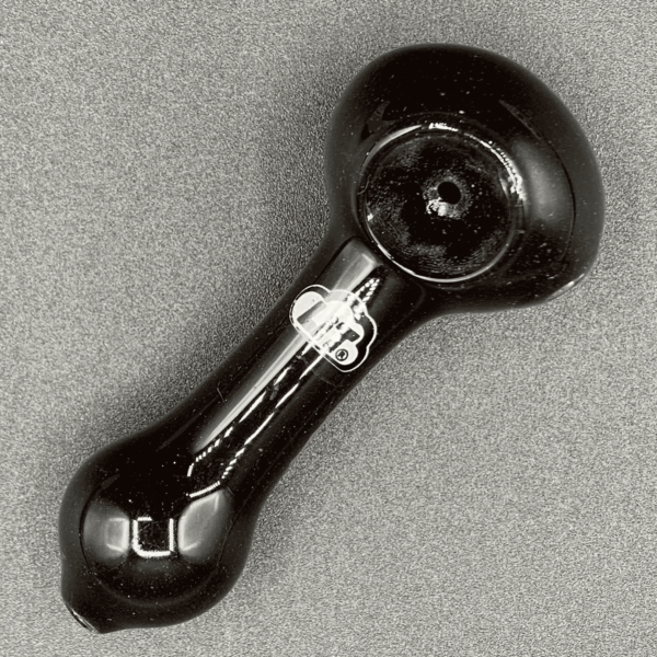 Black 3" Lit Glass Pipe