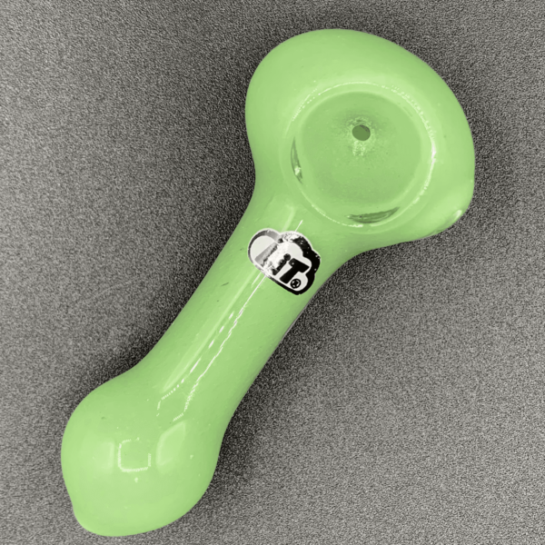 Green 3" Lit Glass Pipe