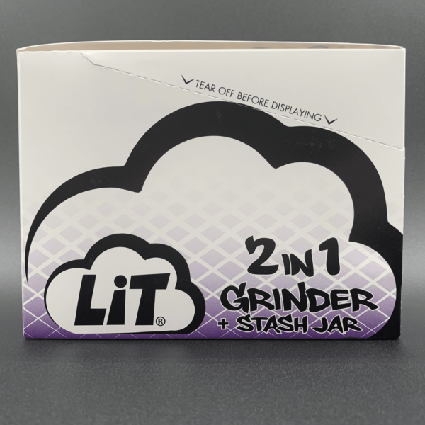 Lit 2in1 Grinder + Stash Jar Side 2