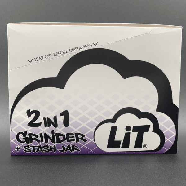 Lit 2in1 Grinder + Stash Jar Side